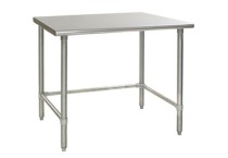 Stainless Steel Work Prep Table with Open Base